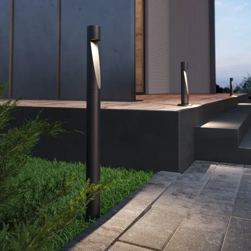 Светильник садово-парковый светодиодный Recess черный 35177/S черный - фото 5