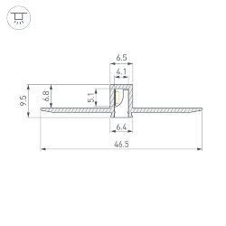 Профиль LINIA7-FANTOM-2000 ANOD (Arlight, Алюминий) 052377