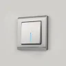 Выключатель одноклавишный проходной с подсветкой глянцевый никель W1112102 - фото 2