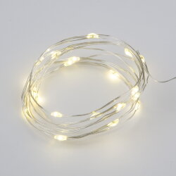 ULD-S0200-020-SСR-3LR WARM WHITE IP20 WINESTOPPER Гирлянда светодиодная Роса с пробкой на батарейках 3xLR44в-к, 2м, 20 светодиодов, Теплый белый свет, Провод медный, TM Uniel