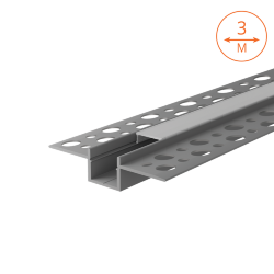 Профиль алюминиевый под шпатлевку WOLTA WAP-I-55/13/3000-A встраиваемый серый 55х13х3000мм
