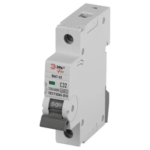 Выключатель автоматический 1п C 32А 4.5кА ВА47-63 PRO ЭРА Б0059410 - фото