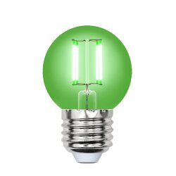 LED-G45-5W-GREEN-E27 GLA02GR Лампа светодиодная, Форма шар, Серия Air color, Зеленый свет