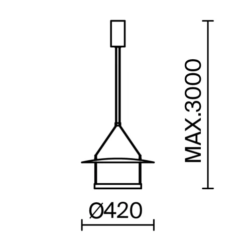 Подвесной светильник Атмосфера / Ambience 3000К 23Вт (Черный) MOD280PL-L23B3K - фото 10