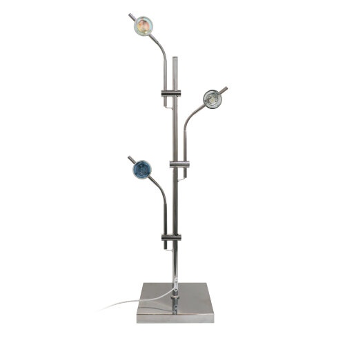 ULM-T640 3x2W-3000K CHROME MULTICOLOR Торшер напольный светодиодный, c регулировкой наклона, с линзами, Сменные светофильтры в-к, Механический выключатель, Металл, Хром - фото 1