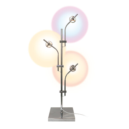 ULM-T640 3x2W-3000K CHROME MULTICOLOR Торшер напольный светодиодный, c регулировкой наклона, с линзами, Сменные светофильтры в-к, Механический выключатель, Металл, Хром - фото 2