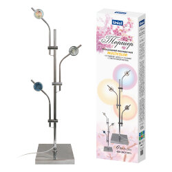 ULM-T640 3x2W-3000K CHROME MULTICOLOR Торшер напольный светодиодный, c регулировкой наклона, с линзами, Сменные светофильтры в-к, Механический выключатель, Металл, Хром