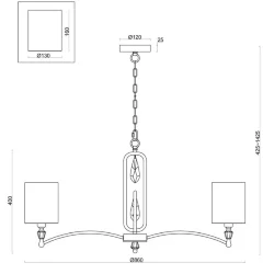 Подвесной светильник Freya FR1007PL-08N (Никель)