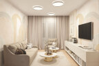 DK6511-WH/1 Накладной светильник, LED, 50W, IP 20, 3000K - 6500K, белый, металл, полимер. Фото 4