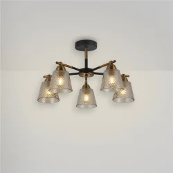 Люстра FR4015PL-05BBZ Келло / Kello E27x5 (Черный и Бронза) FR4015PL-05BBZ