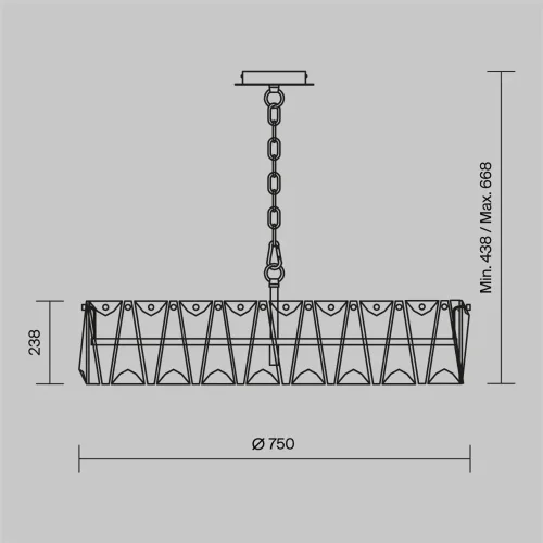 Подвесной светильник Puntes E14х8 (Золото) - фото 3