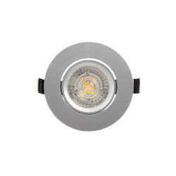 Встраиваемый светильник, IP 20, 10 Вт, GU5.3, LED, серый, пластик, Denkirs DK3020-CM