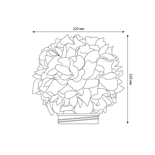 ULW-R07 T-3000K-150C-A Гортензия Белый-Лимонад Светильник светодиодный со сменной лампойв-к, E27, теплый белый свет 3000K, Плафон D150мм, прозрачный, Белое основание, TM Uniel - фото 2