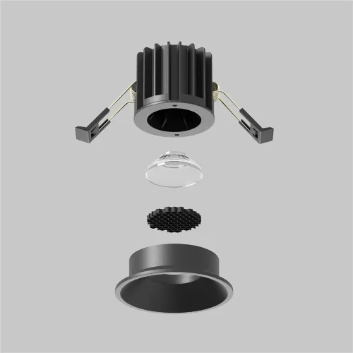 Встраиваемый светильник Round 4000K 7W 50° (Черный) - фото 9