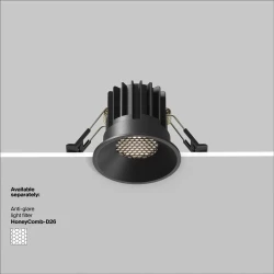 Встраиваемый светильник Раунд / Round 7 Вт 4000 К 50° (Черный) DL058-7W4K-B