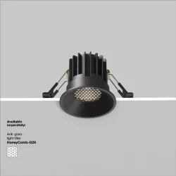 Встраиваемый светильник Раунд / Round 7 Вт 4000 К 50° (Черный) DL058-7W4K-B