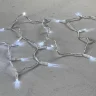 Гирлянда Нить с Колпачком 10м Белая с Мерцанием Белого Диода 220В, 100 LED, Провод Прозрачный ПВХ, IP65. Фото 3.