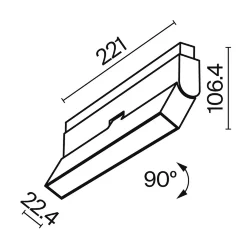 Трековый светильник Basis Exility 2700-6000K 12Вт 120° Dim Dali1 (Белый)