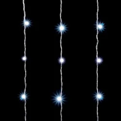 Гирлянда Занавес Облегченный 2 x 2 м Белый 220В, 400 LED, Провод Прозрачный ПВХ, IP54