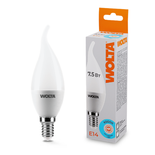 Светодиодная лампа WOLTA 25WCD7.5E14 7.5Вт 6500K E14 - фото 1.