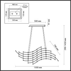 Люстра подвесная «ODEON LIGHT» 7058/45L, серия: WELKIN