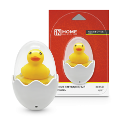 Ночник светодиодный NLA 08-DY-DS УТЁНОК желтый с датчиком освещения 230В IN HOME