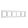 Рамка из стекла на 5 постов Senso белый soft-touch W0053101 - фото