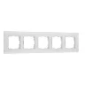 Рамка из стекла на 5 постов Senso белый soft-touch W0053101 - фото 4