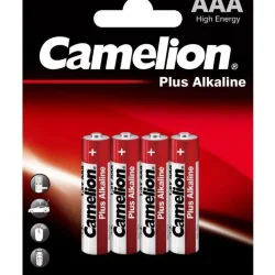 Элемент питания алкалиновый AAA/LR03 1.5В Plus Alkaline LR03-BP4 BL-4 (блист.4шт) Camelion 7369
