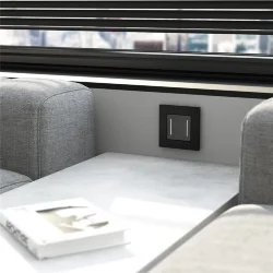 Рамка из металла на 1 пост АluMax черный алюминий W0013508