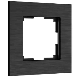 Рамка из металла на 1 пост АluMax черный алюминий W0013508