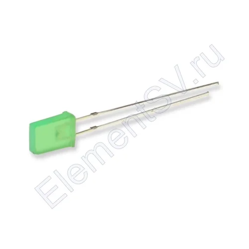 Светодиод ICL-2х5х7mm LE79 (green, 400-600mcd, diffuse) - фото.