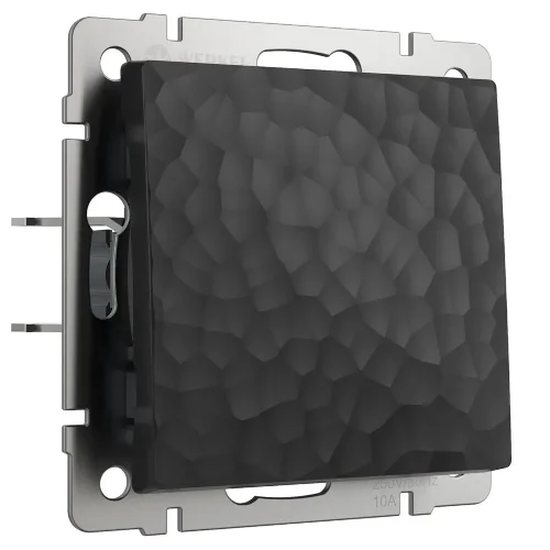 Выключатель одноклавишный проходной (Hammar черный) W1212008 - фото