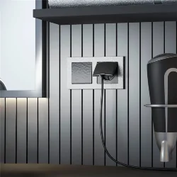 Выключатель одноклавишный проходной (Hammar черный) W1212008