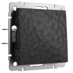 Выключатель одноклавишный проходной (Hammar черный) W1212008