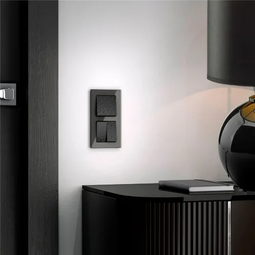 Выключатель одноклавишный проходной (Hammar черный) W1212008 - фото 3