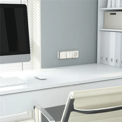 Выключатель одноклавишный проходной Gallant слоновая кость W5012003 - фото 2