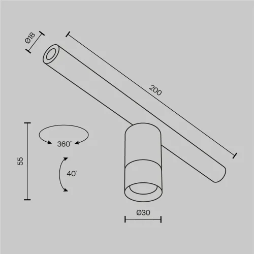 Светильник Focus Led для системы освещения Axity 3000/6000К 5Вт 36° (Латунь) - фото 11