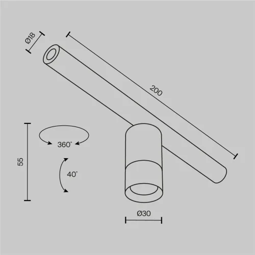 Светильник Focus Led для системы освещения Axity 3000/6000К 5Вт 36° (Латунь) - фото 6