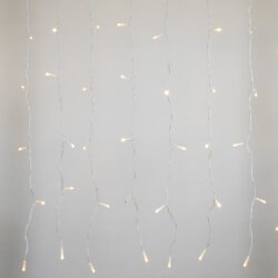 ULD-C2030-240-TWK WARM WHITE IP67 Занавес светодиодный с эффектом мерцания, 3х2м, Соединяемый, 240 светодиодов, Теплый белый свет, Провод белый.