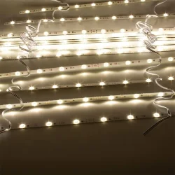 Светодиодная линейка линзованная 2835, 12 led, 24V, 12W, day white, 170°, IP20, G110