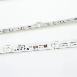 Светодиодная линейка линзованная 2835, 12 led, 24V, 12W, day white, 170°, IP20, G110