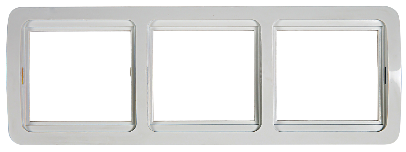 Рамка тройная горизонтальная CLASSICO белая 2303H IN HOME - Фото