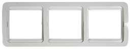Рамка тройная горизонтальная CLASSICO белая 2303H IN HOME - Фото