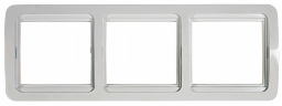 Рамка тройная горизонтальная CLASSICO белая 2303H IN HOME - Фото 2