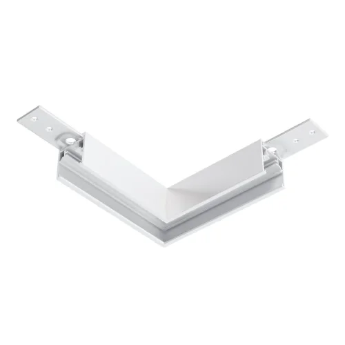 Коннектор угловой Exility накладной низкопрофильный (Белый) - фото