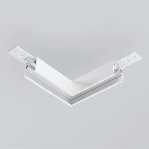 Коннектор угловой Exility накладной низкопрофильный (Белый) - фото 2