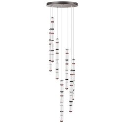 Люстра каскадная «ODEON LIGHT EXCLUSIVE» 5456/210L, серия: COLLIER (крепление на планке)