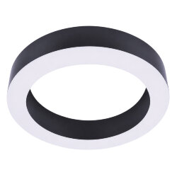 ULO-K18B 20W-4000K-R30 IP40 BLACK Светильник линейный светодиодный подвесной, Кольцо, диаметр 30см, Белый свет 4000K, 2200Лм, Алюминий, Цвет чёрный, TM Uniel