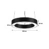 ULO-K18B 20W-4000K-R30 IP40 BLACK Светильник линейный светодиодный подвесной, Кольцо, диаметр 30см, Белый свет 4000K, 2200Лм, Алюминий, Цвет чёрный, TM Uniel - фото 9